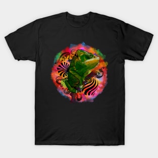 a lizard with color T-Shirt